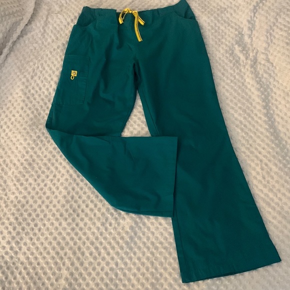 Spread Good Cheer Brand Drawstring Elastic Back Hunter Green Scrub Pant XL - Picture 1 of 10